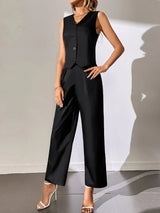 Buy SHEIN Solid Button Front Blazer Vest & Suit Pants in Pakistan