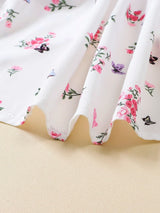 Buy SHEIN Baby Floral Print Puff Sleeve Shirred Dress in Pakistan