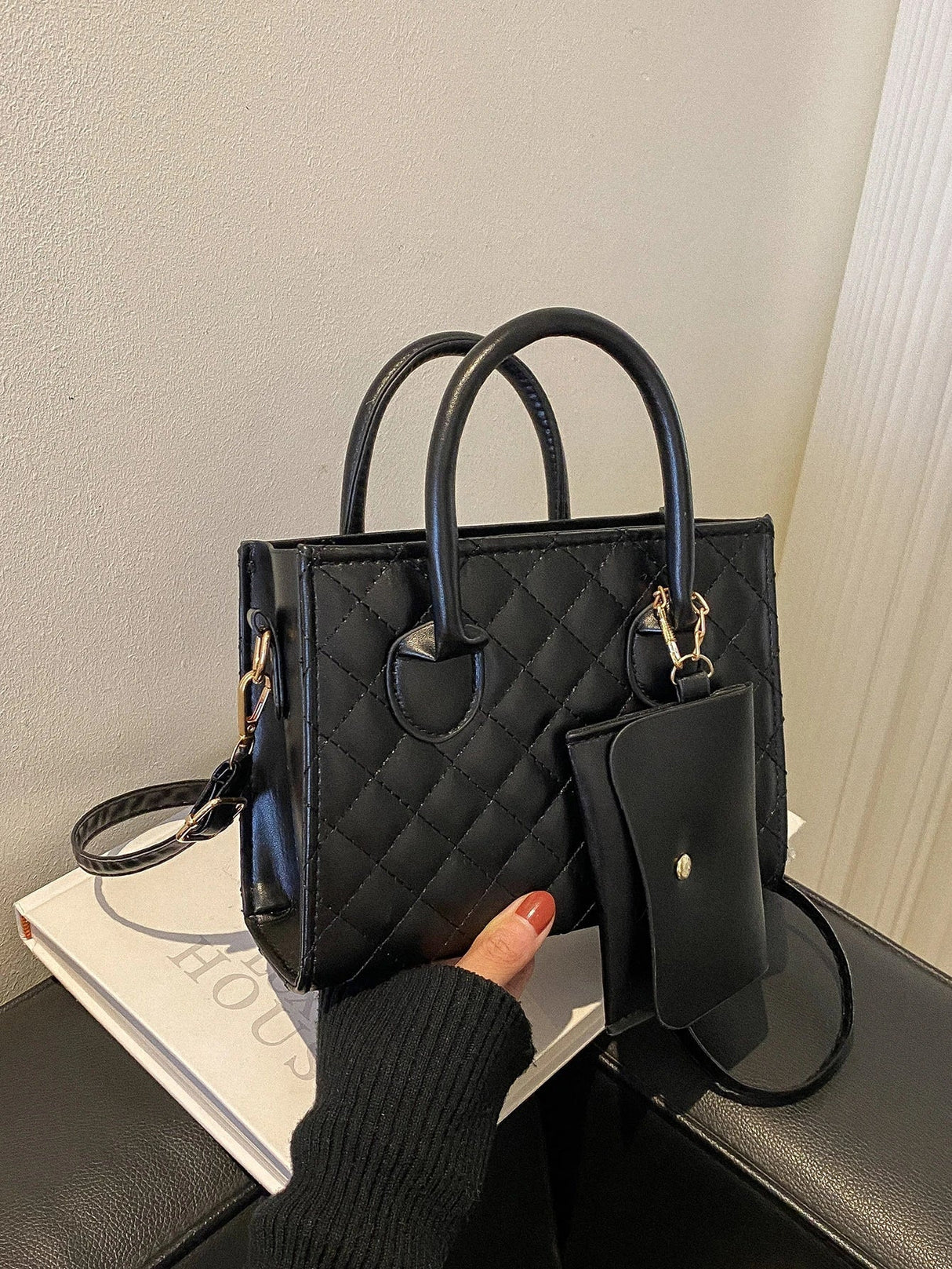 Buy Shein Mini Quilted Square Bag With Coin Purse in Pakistan