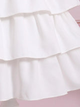 Buy SHEIN Baby Appliques Puff Sleeve Layer Hem Dress in Pakistan