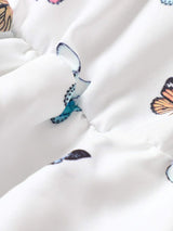 Buy SHEIN Baby Butterfly Print Butterfly Sleeve Layer Ruffle Hem Dress in Pakistan