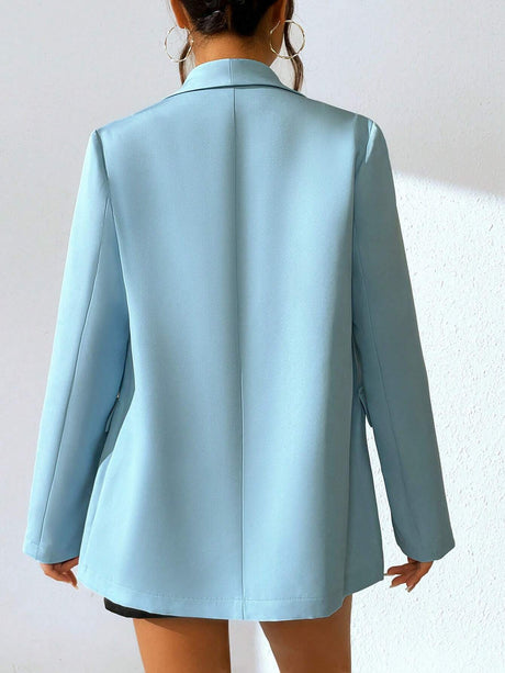 Buy SHEIN Shawl Neck Double Button Blazer in Pakistan