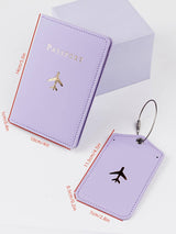Buy SHEIN 2pcs Letter Graphic Passport Case & Luggage Tag in Pakistan