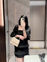 Buy SHEIN Mini Square Bag Glitter Glamorous Chain Strap in Pakistan