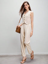 Buy SHEIN BIZwear Button Front Vest Blazer & Pants in Pakistan