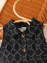 Buy SHEIN Baby Allover Print Button Front Shirt Dress & Hat in Pakistan