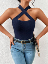 Buy SHEIN Privé Criss Cross Halter Top in Pakistan