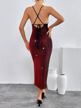 Buy SHEIN BAE Draped Collar Split Thigh Cami Dress in Pakistan