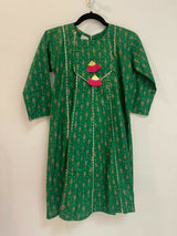 Beautiful Green Kurta | Girls Shalwar Kameez | 6 to 7 Years | Small | New