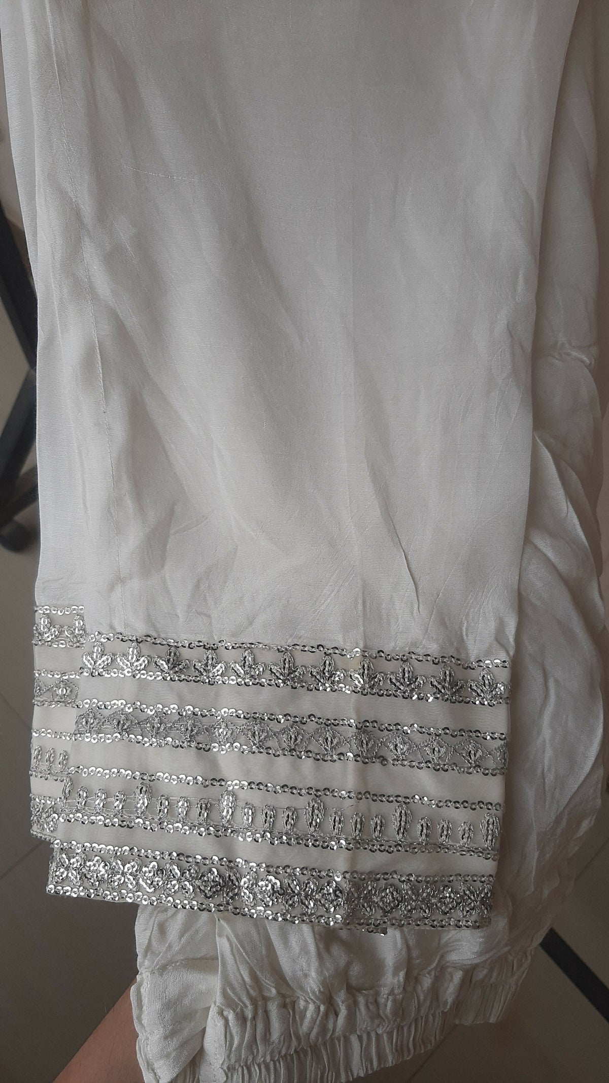 Beautiful White Fancy Dress | Women Locally Made Formals | White | Small | Worn Once
