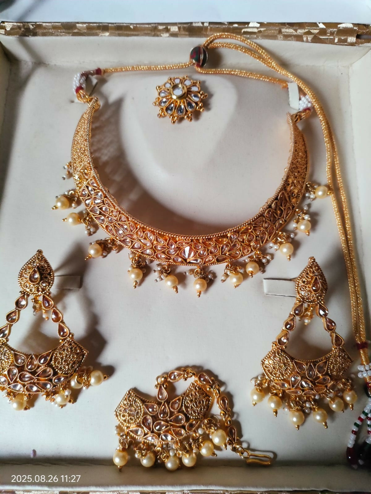 Kundun With Pearls | Women Jewelry | Wedding Jewelry & Sets | Worn Once