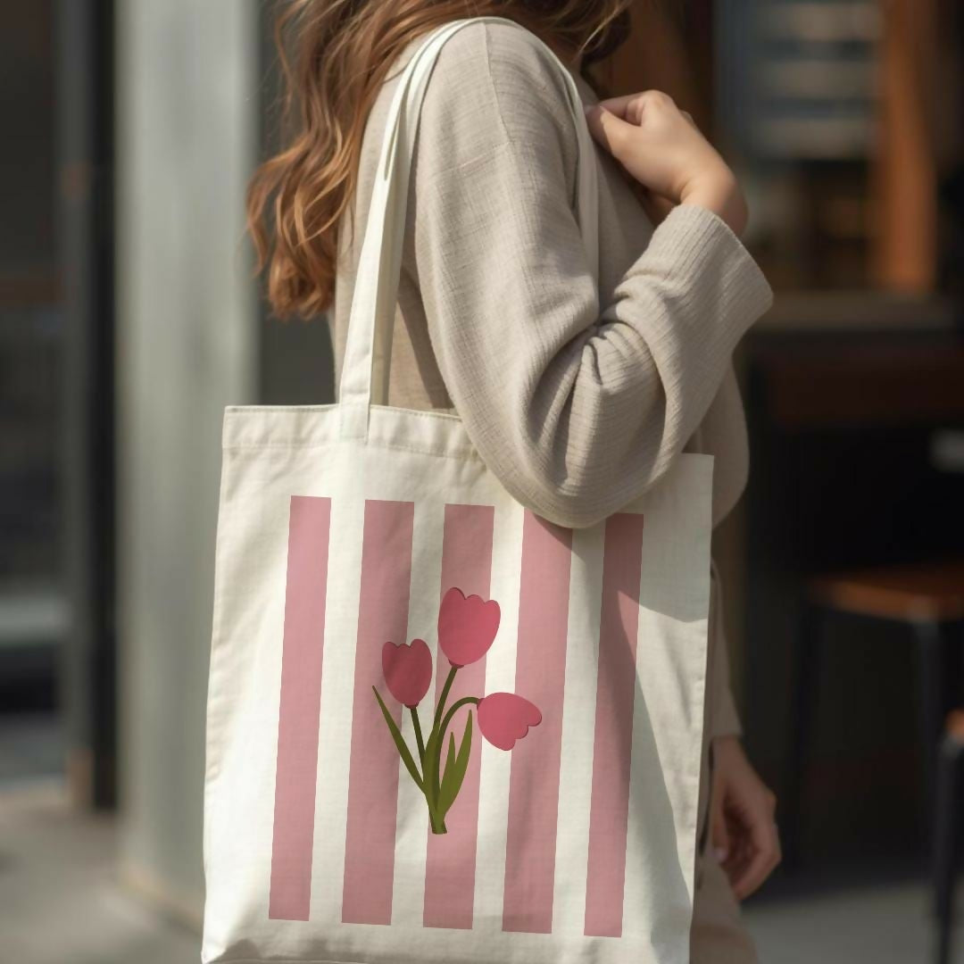 Blush Bloom Canvas Bag | Women Bags | Large | Brand New