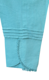 Bareeze |Turquoise Lawn Karandi Shirt Trouser | Women Branded Shirt Trouser | Size Medium | Worn Once