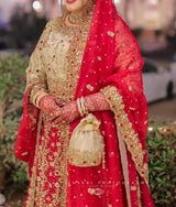 Royal Bridal Ensemble | Red Bridal Sharara | Women Bridals | Medium to Large | Worn Once