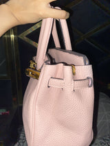 Pink Leather Bag | Women Bags | Shoulder & Tote Bags | Medium | Worn Once
