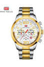 Buy Mini Focus  Two-Tone Stainless Steel White Dial Quartz Watch for Gents- MF0336G-03 in Pakistan