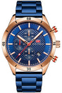 Buy Mini Focus Blue Stainless Steel Blue 44 mm Dial Quartz Gents Chronograph Watch- MF0283G-02 in Pakistan