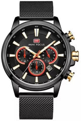 Buy Mini Focus Black Mesh Black 44.5 mm Dial Quaartz Gents Chronograph Watch- MF0142G-02 in Pakistan