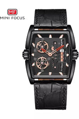 Buy Mini Focus Black Leather  Silver Dial Quartz Watch for Gents- MF0322G-01 in Pakistan