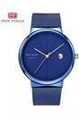 Buy Mini Focus Blue Mesh Bracelet Blue Dial Quartz Watch for Gents – MF0176G-04 in Pakistan