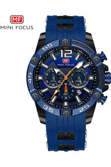 Buy Mini Focus  Blue SIlicone Blue Dial Quartz Watch for Gents- MF0349G-06 in Pakistan