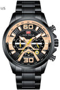 Buy Mini Focus  Black Stainless Steel Black Dial Quartz Watch for Gents- MF0336G-05 in Pakistan