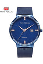 Buy Mini Focus Blue Stainless Steel Mesh Blue Dial Quartz Watch for Gents- MF0181G-5 BLU-BLU-ST in Pakistan