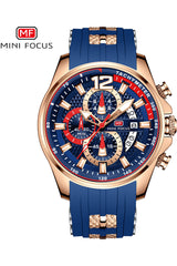 Buy Mini Focus  Blue SIlicone Blue Dial Quartz Watch for Gents- MF0350G-02 in Pakistan