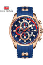 Buy Mini Focus  Blue SIlicone Blue Dial Quartz Watch for Gents- MF0350G-02 in Pakistan