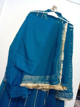 Mona Embroidery | Women Frocks & Maxis | Medium | Blue | Worn Once