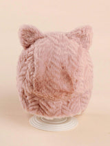 Buy SHEIN 1pc Cartoon Knitted Ear Protection Thickened Hat For Kids And Babies, Winter in Pakistan