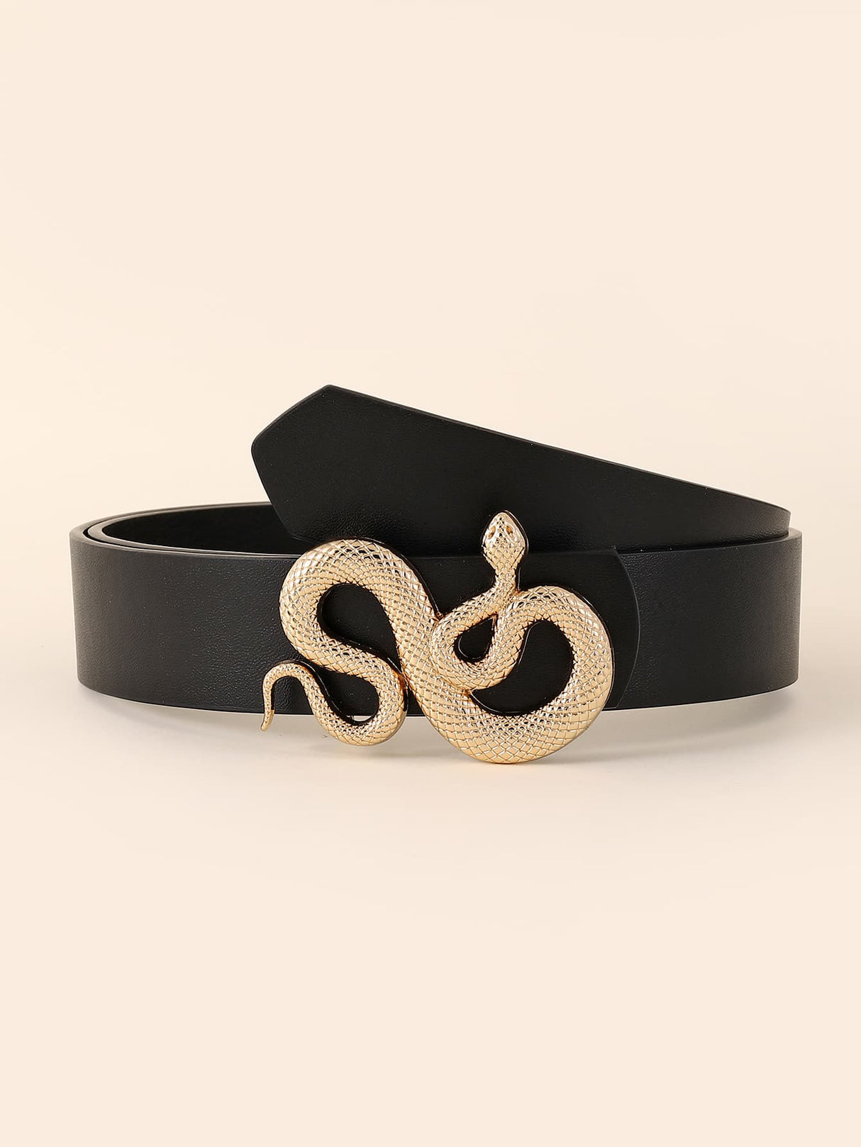Buy SHEIN 1pc Fashion Casual Black Snake Design Buckle Women Belt Girdle For Daily Life in Pakistan