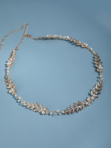 Buy SHEIN 1pc Gold Color Delicate Leaf Shaped Pearl & Crystal Bridal Waist Chain in Pakistan