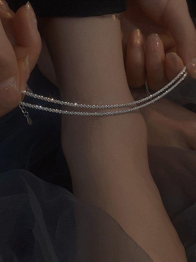 Buy SHEIN 1pc Luxury Rhinestone Decor Anklet For Women For Daily Decoration in Pakistan