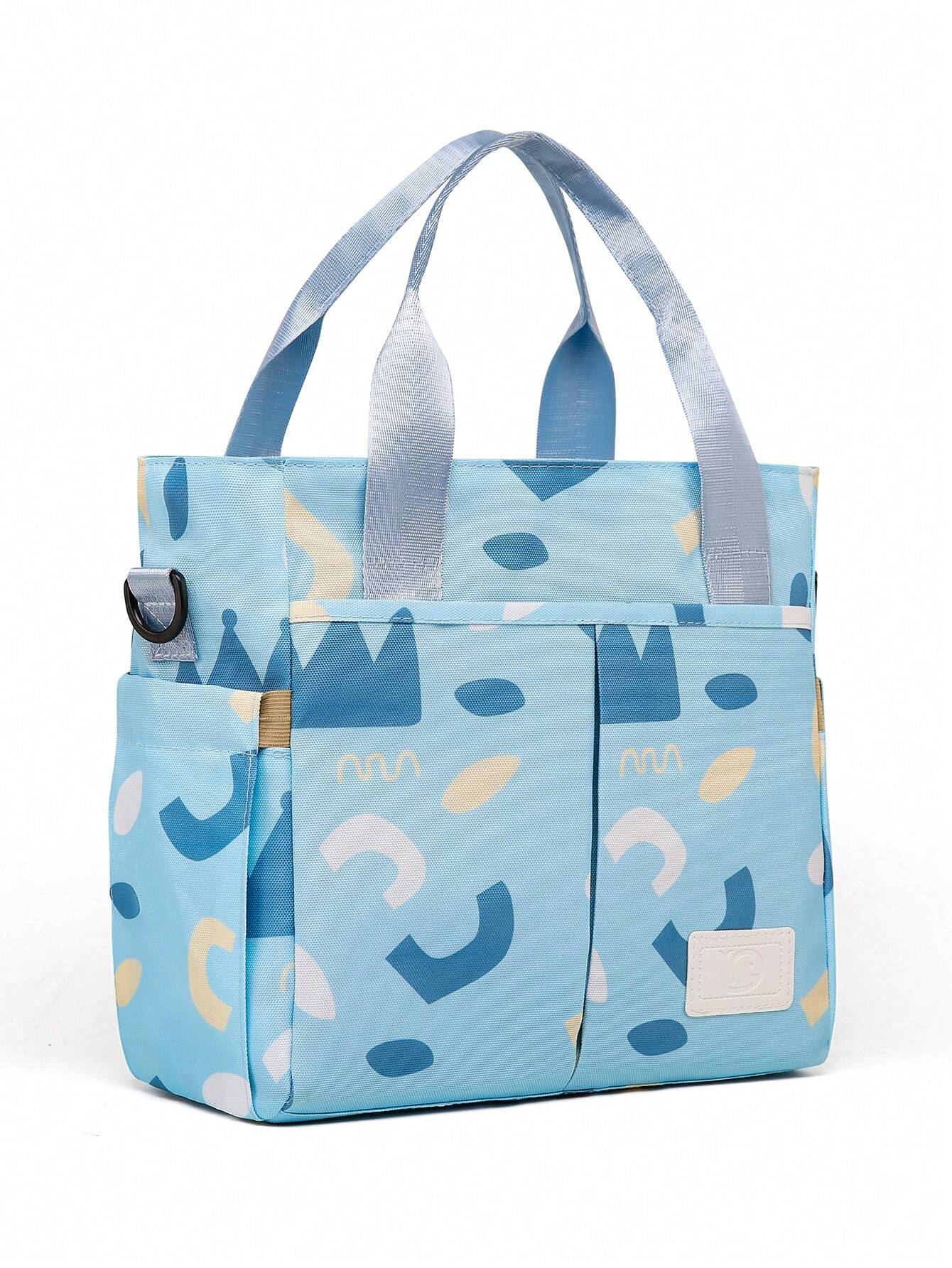 Buy SHEIN 1pc Multifunctional Mother & Baby Diaper Bag Fashionable Printed Waterproof Cloth Bag Women Handbag Baby Bottle Storage Bag in Pakistan