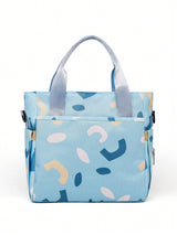 Buy SHEIN 1pc Multifunctional Mother & Baby Diaper Bag Fashionable Printed Waterproof Cloth Bag Women Handbag Baby Bottle Storage Bag in Pakistan