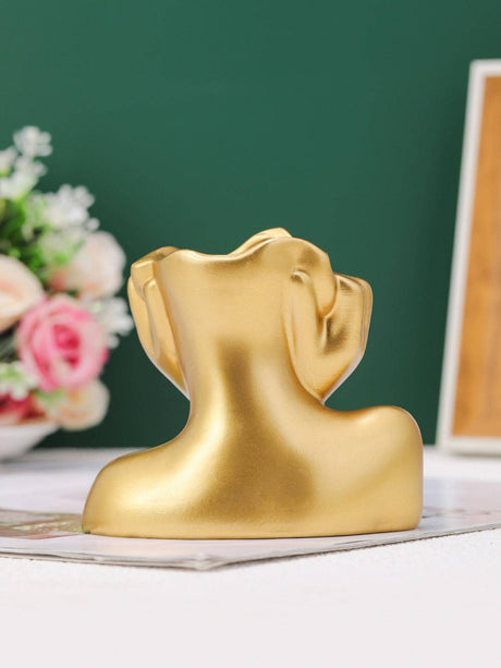 Buy SHEIN Nordic Style Golden Face Shape Flower Vase in Pakistan