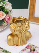 Buy SHEIN Nordic Style Golden Face Shape Flower Vase in Pakistan