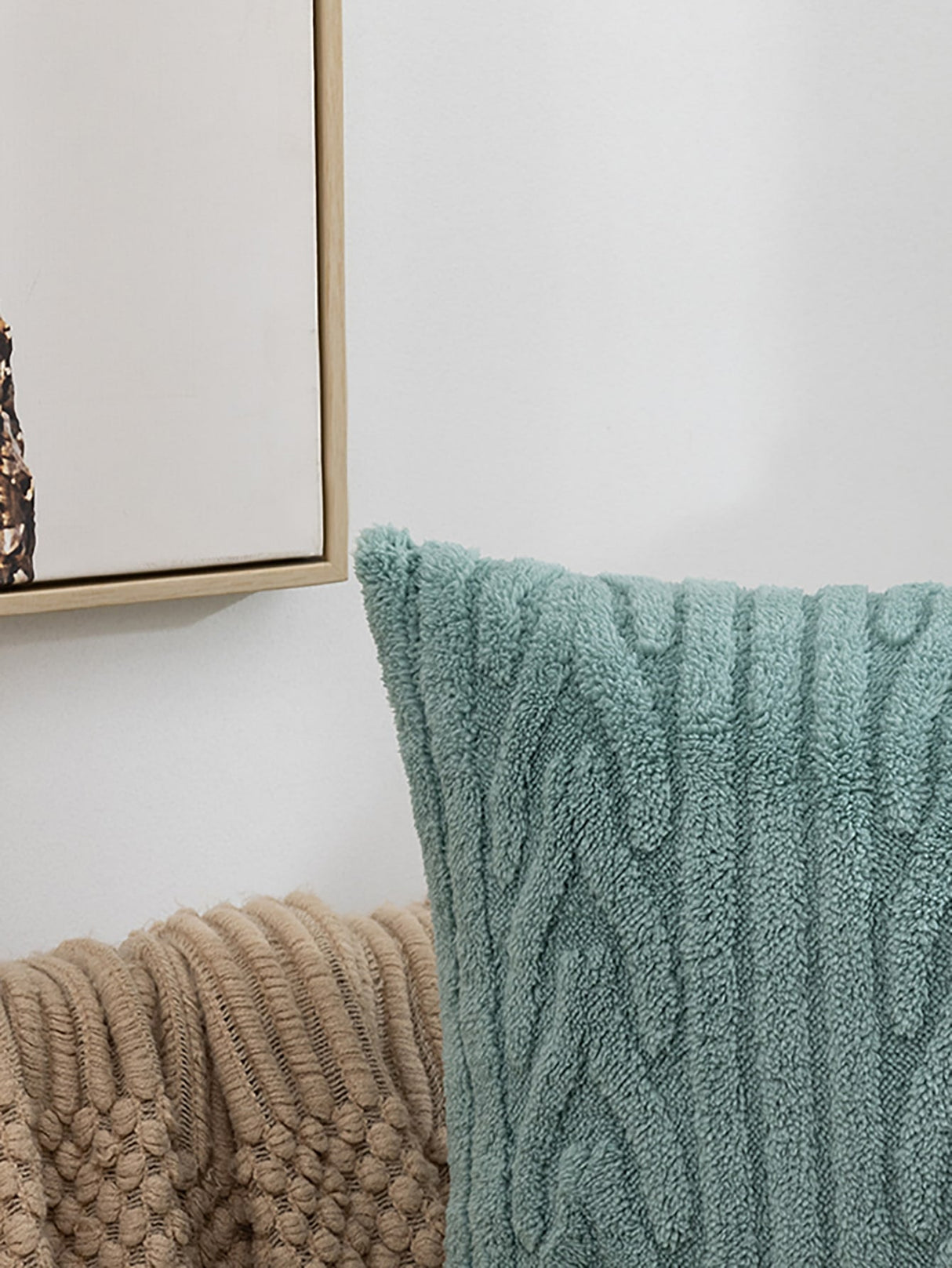 Buy SHEIN 1pc Plush Stripe Pillowcase in Pakistan