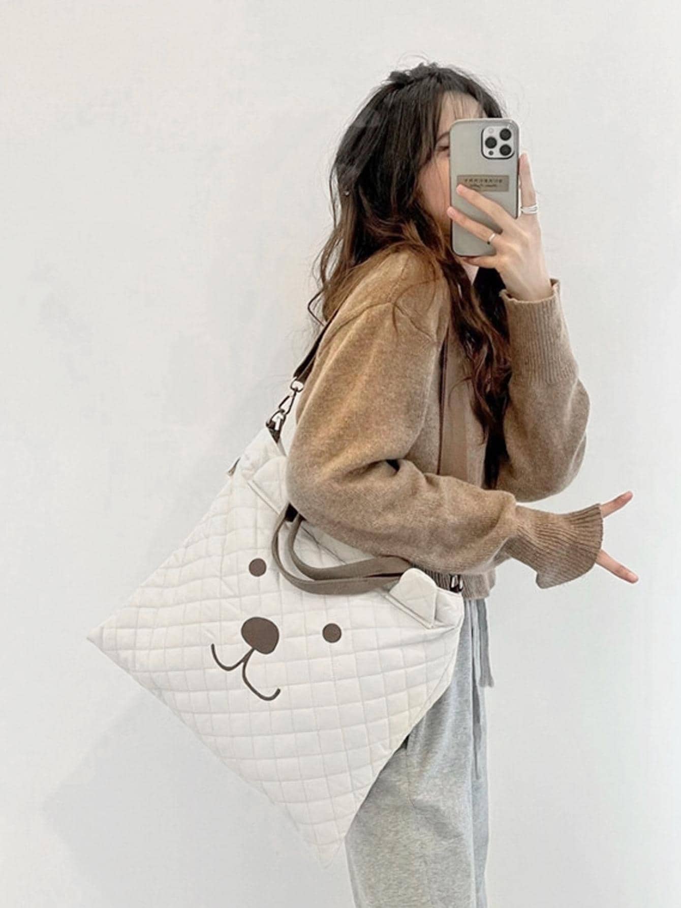 Buy SHEIN 1pc Quilted Embroidered Portable Maternity Travel Bag in Pakistan