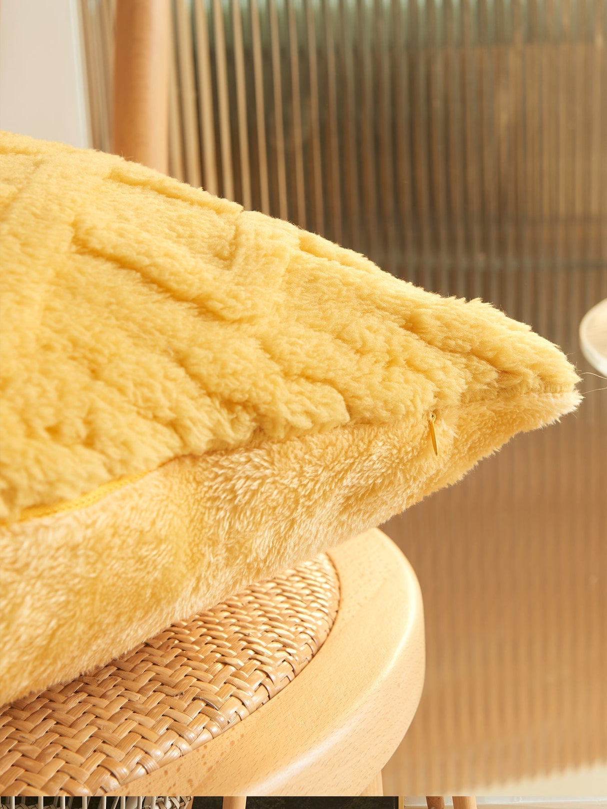 Buy SHEIN 1pc Tufted Cushion Cover Without Filler, Yellow Throw Pillow Case, Pillow Insert Not Include, For Sofa, Home Decor in Pakistan