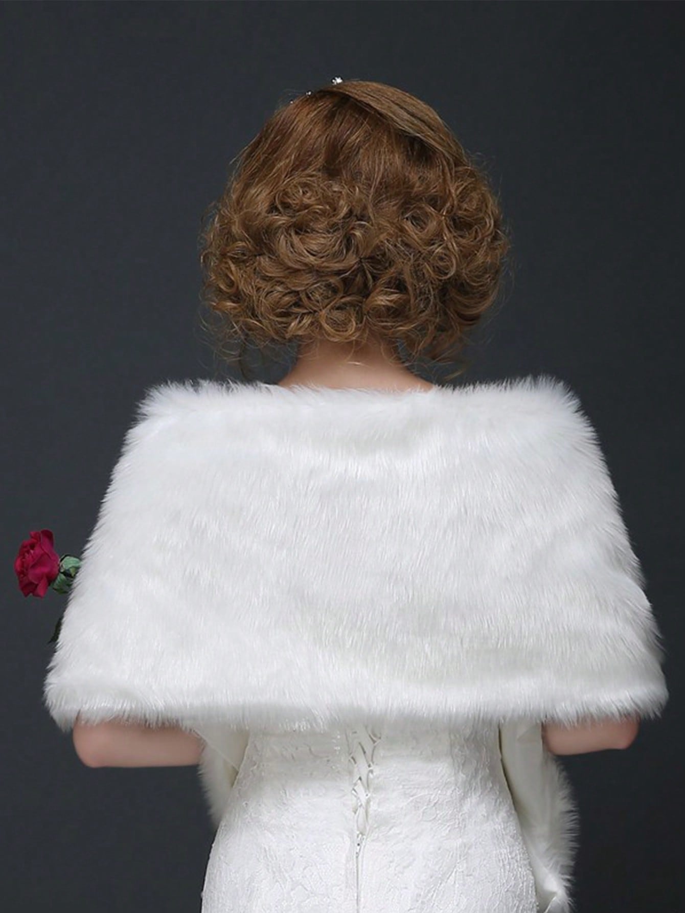 Buy SHEIN 1pc Wedding White Long Shawl Bridal Cape Shawl For Wedding Dress Cloak Shoulder Cover in Pakistan