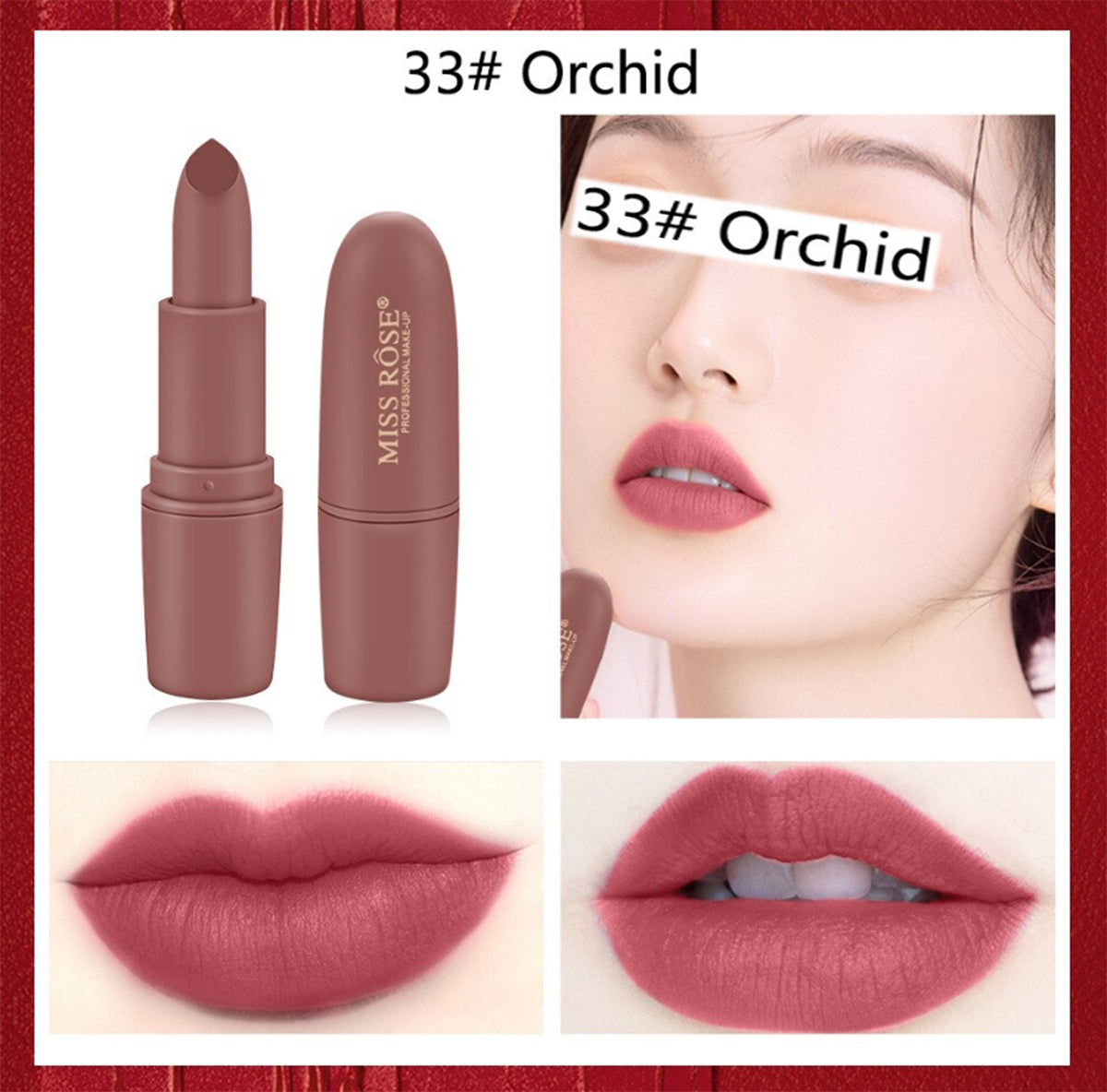 Buy Miss Rose Waterproof Durable Fine Texture Lipstick in Pakistan