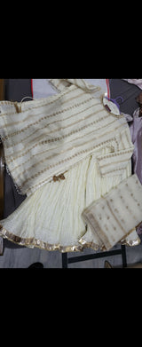 Crushed Sharara Set | Women Locally Made Formals | Medium | New