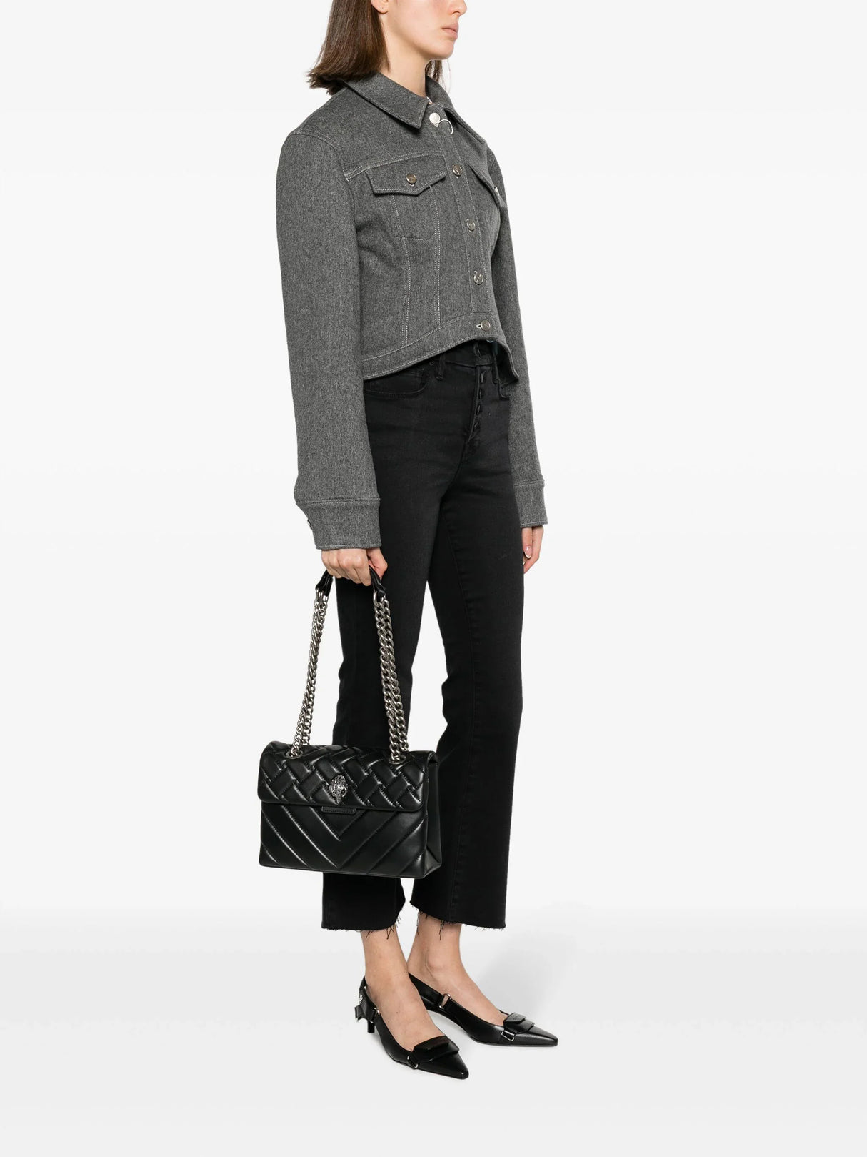 Buy Kurt Geiger London Kensington Quilted Crossbody Bag Black in Pakistan