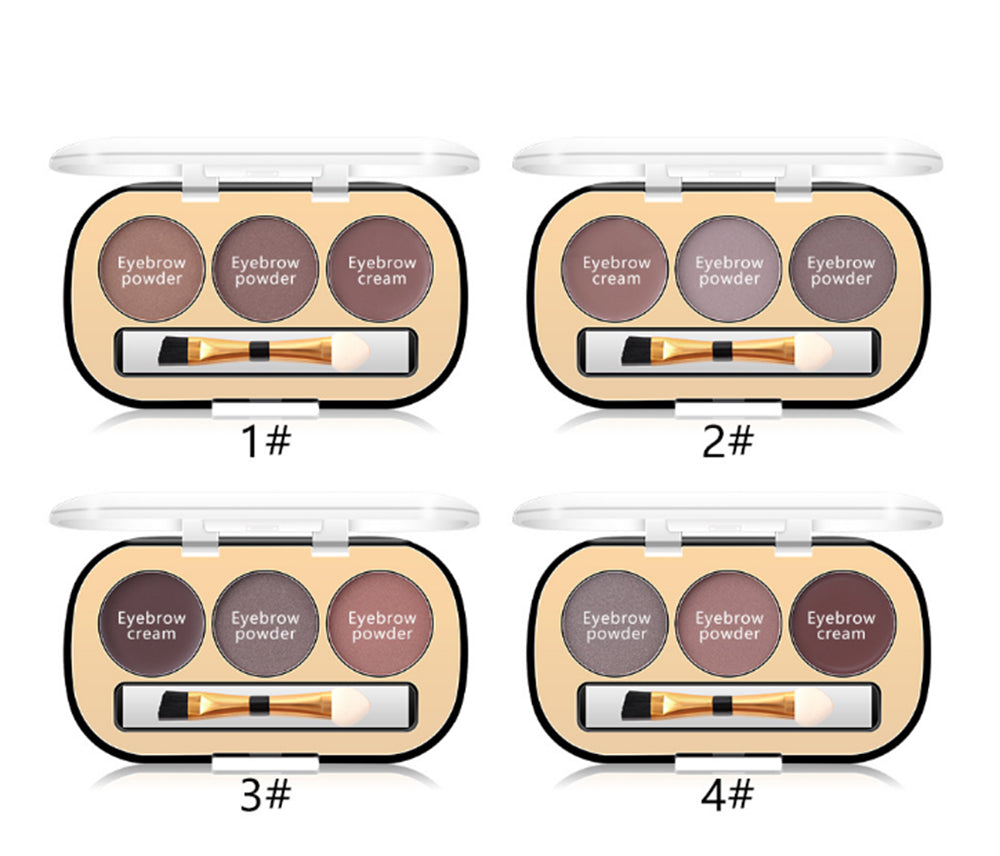 Buy Miss Rose 3 Color Long Lasting Waterproof Eyebrow Powder in Pakistan