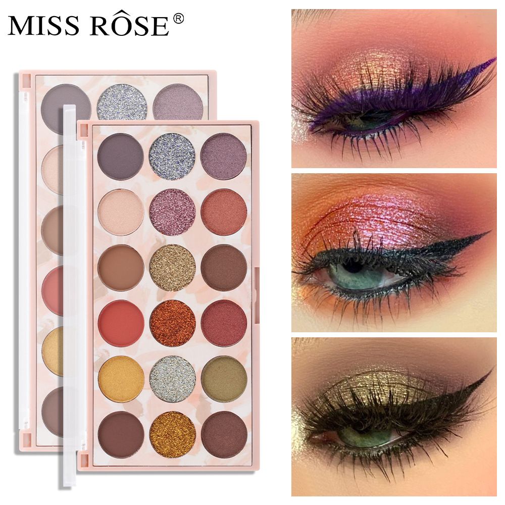 Buy Miss Rose Useful Delicate Highly Pigmented Beauty Sequins Eyeshadow Palette For Party Glitter in Pakistan