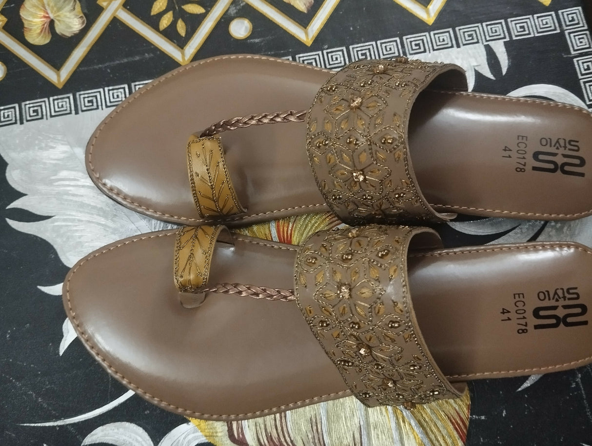 Stylo | Kolapori Chappal | Women Shoes | Sandals & Flats | Size:41 | Brand New
