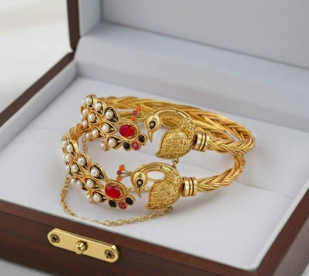 Peacock Round Bangles Set-00213 | Women Jewelry | Bangles/Bracelets | Brand New