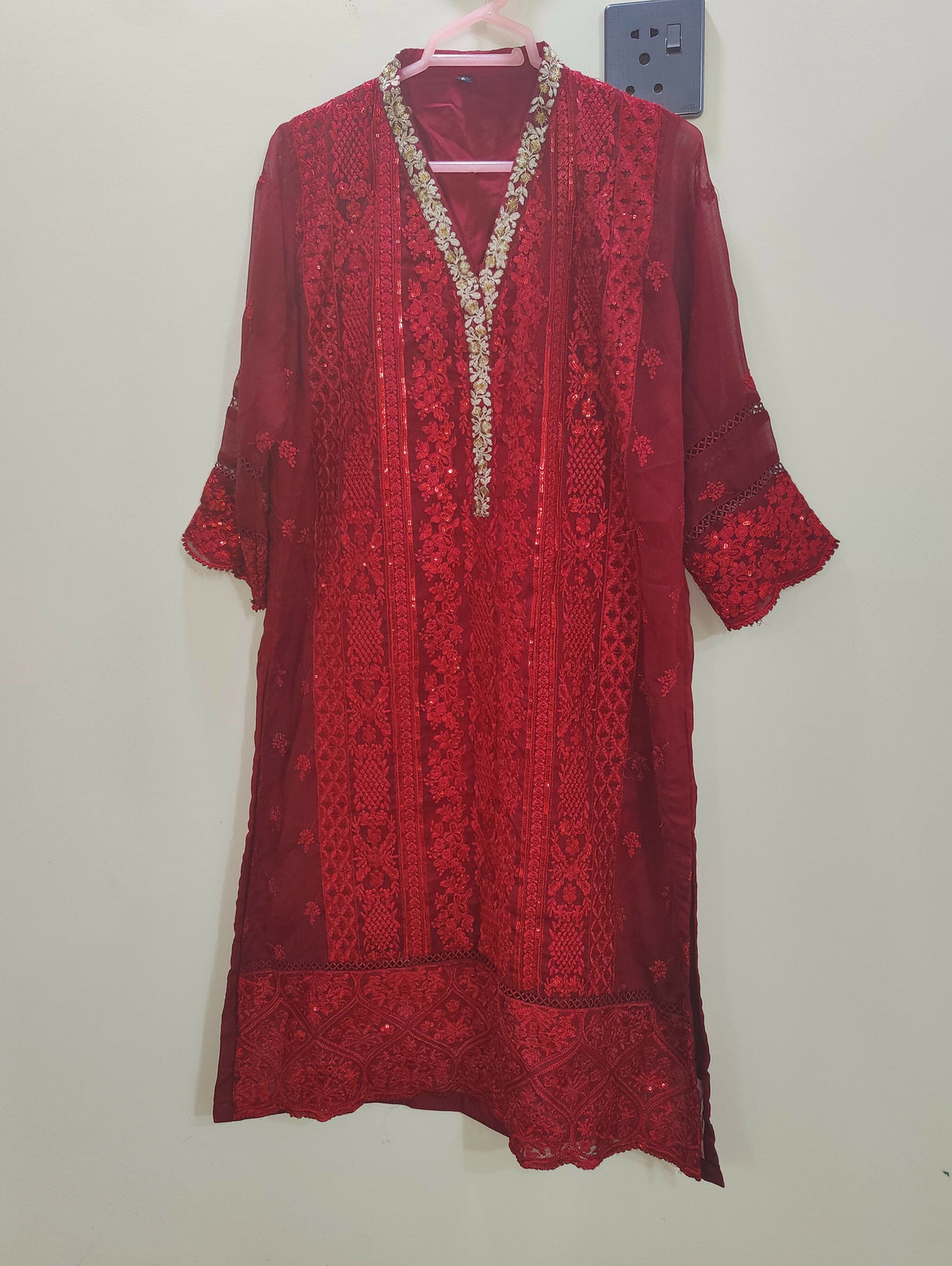 Maroon 3Pcs | Women Locally Made Formals | Large | Worn Once